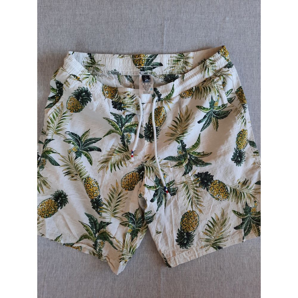 Jogal Men Large Summer All Over Floral Drawstring Viscose/Cotton‎ Short